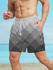 James - Herren-Boardshorts mit vertikalen Streifen