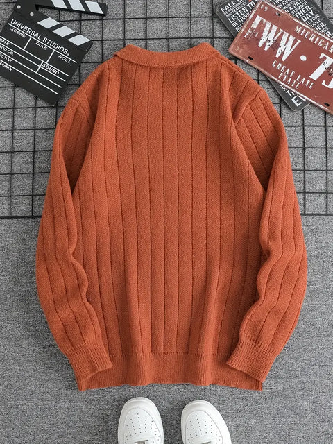 Uriah - Lässiger Herren Strickpullover mit Reißverschluss