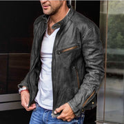 Stylische Herren-Lederjacke mit wetterfester Verarbeitung