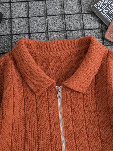 Uriah - Lässiger Herren Strickpullover mit Reißverschluss