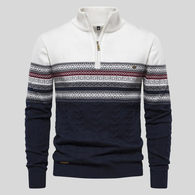 Casper - Hochwertiger Pullover mit Retro-Muster.