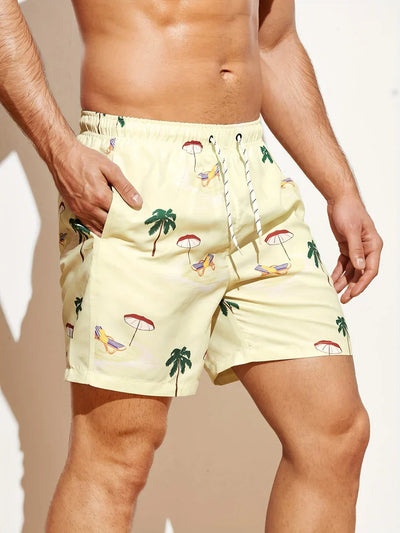 Evans - Strandshorts mit Palmenmuster