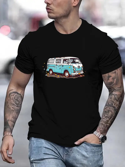 Rhodes - T-Shirt mit Bus-Print