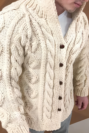 Adam | Warme Strickjacke mit Zopfmuster