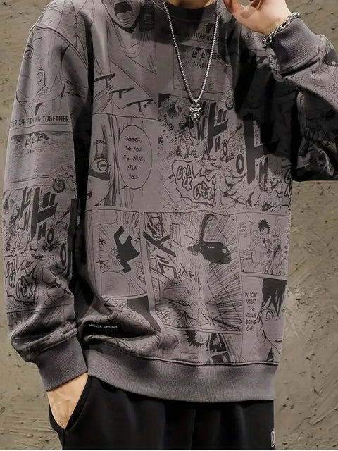 Alvin - Sweatshirt mit trendigem Print für Herren