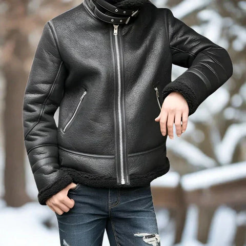 Bent | Gefütterte Winter Lederjacke für Herren