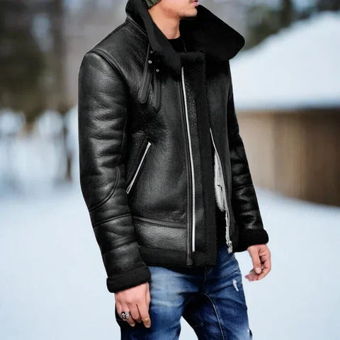 Bent | Gefütterte Winter Lederjacke für Herren