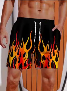 Calvin - Shorts mit Flammendruck