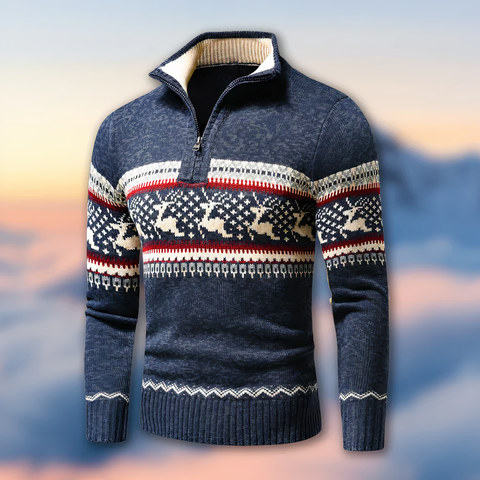 Strickpullover mit halbem Reißverschluss - Munro