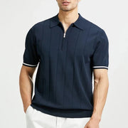 Oscar - Herren Casual Zip Up Polo Shirt