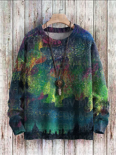 Blake - Mehrfarbiger Kunstdruck Pullover für Männer