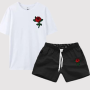 Travis - Trendige Herren Kurzarm-T-Shirts und Short-Set