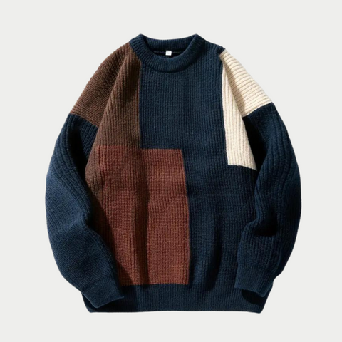 Byron - Herren Casual Color Block Strickpullover