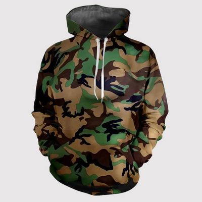 Ayden - Bedruckter Camouflage-Kapuzenpullover