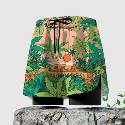 John - Bedruckte Strandshorts