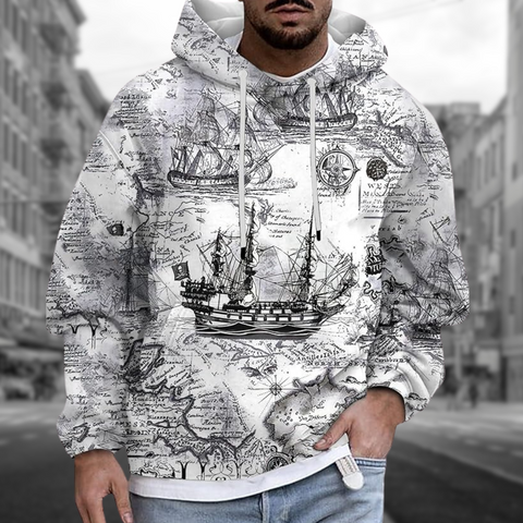 Harris - Kapuzenpullover mit 3D-Druck für Herren