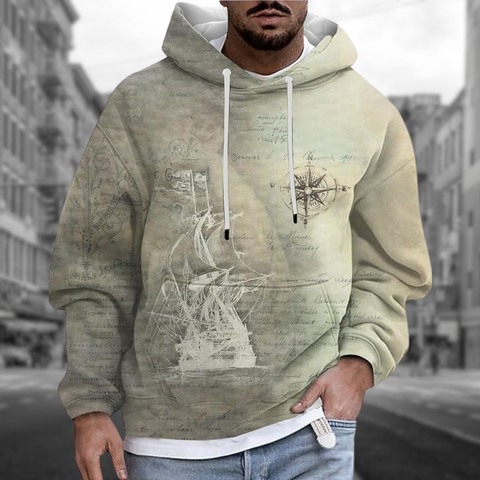 Harris - Kapuzenpullover mit 3D-Druck für Herren