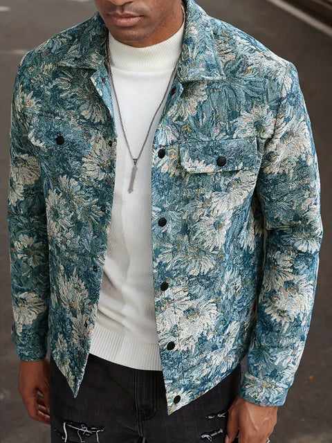 Carl - Lässige Jacke mit Blumenmuster für Männer