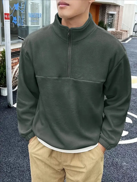 Ethan - Lässiges Fleece-Strick-Sweatshirt für Herren