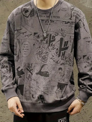 Alvin - Sweatshirt mit trendigem Print für Herren