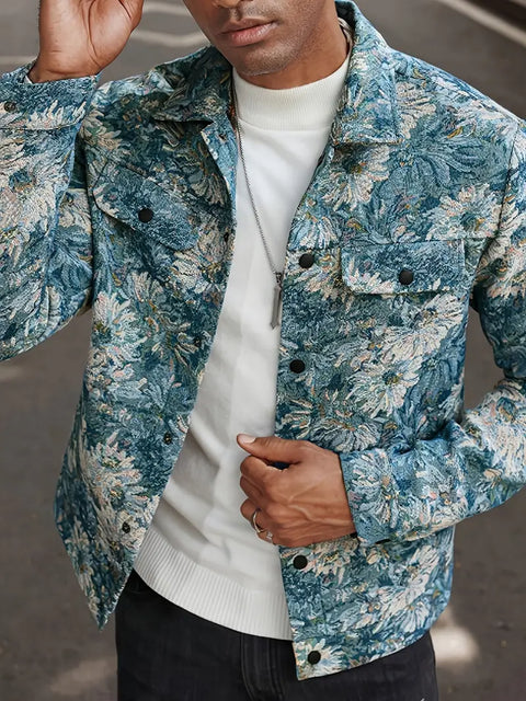 Carl - Lässige Jacke mit Blumenmuster für Männer