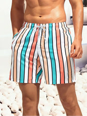 James - Herren-Boardshorts mit vertikalen Streifen