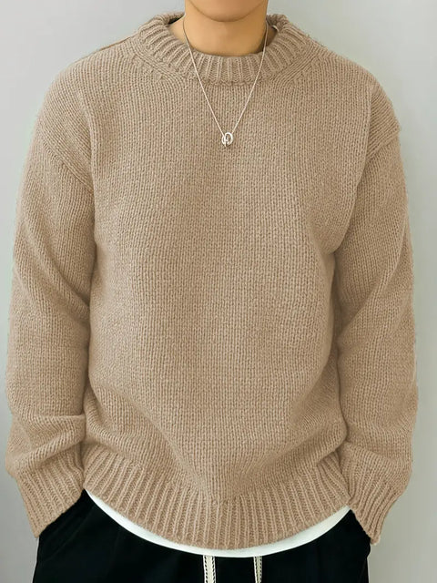 Robert - Lässiger einfarbiger Herren-Strickpullover