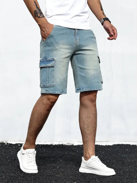 Carter - Denim-Shorts mit mehreren Taschen