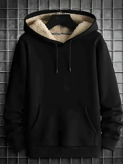 Jeffrey - Herren Pullover mit Kapuze und Fleece-Futter