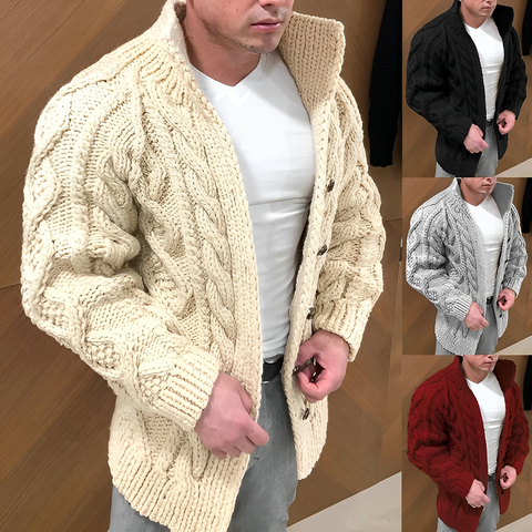 Adam | Warme Strickjacke mit Zopfmuster