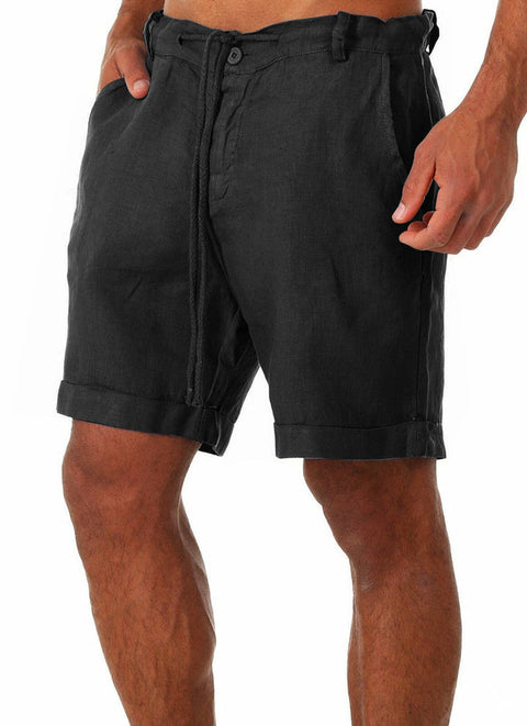 Atmungsaktive Baumwoll-Leinen-Shorts – Larry