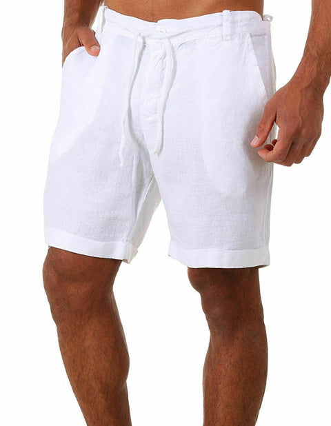 Atmungsaktive Baumwoll-Leinen-Shorts – Larry