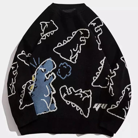 Larry - Dinosaurier Cartoon Print Pullover