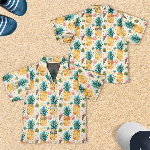 Felix - Ananas 3D bedruckte Shirts