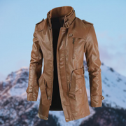 Flair - Lange Winter-Lederjacke