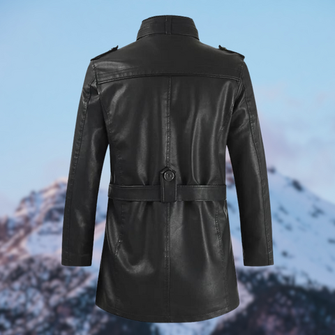 Flair - Lange Winter-Lederjacke