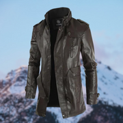 Flair - Lange Winter-Lederjacke